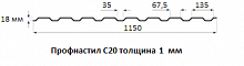 Профнастил окрашенный 1х1100 х2000 С20