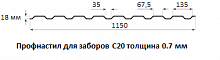Профнастил для заборов С20 - 0.7 мм