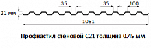 Профнастил стеновой С21 - 0.45 мм