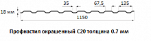 Профнастил окрашенный С20 - 0.7 мм