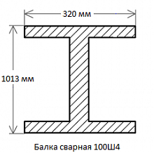 Балка сварная 100Ш4