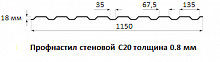 Профнастил стеновой С20 - 0.8 мм