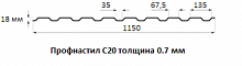 Профнастил окрашенный 0.7х1100 х2000 С20