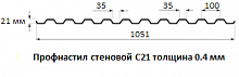 Профнастил стеновой С21 - 0.4 мм