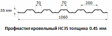 Профнастил кровельный НС35 - 0.45 мм