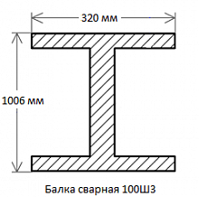 Балка сварная 100Ш3