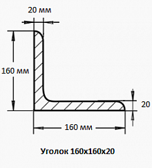 Уголок 160х160х20