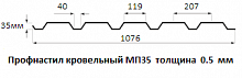 Профнастил кровельный МП35 - 0.5 мм