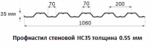 Профнастил стеновой НС35 - 0.55 мм