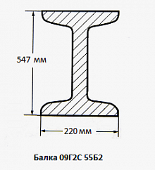 Балка 09Г2С 55Б2