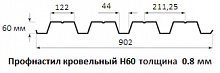 Профнастил кровельный Н60 - 0.8 мм