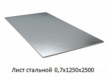 Лист стальной 0,7х1250х2500