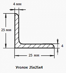 Уголок 25х25х4