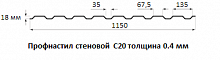 Профнастил стеновой С20 - 0.4 мм