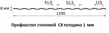 Профнастил стеновой С8 - 1 мм