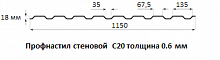 Профнастил стеновой С20 - 0.6 мм