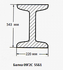 Балка 09Г2С 55Б1