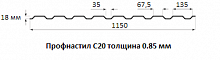 Профнастил окрашенный 0.85х1100 х2000 С20