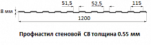 Профнастил стеновой С8 - 0.55 мм