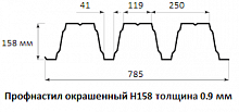 Профнастил окрашенный Н158 0.9х840 длина под заказ