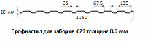 Профнастил для заборов С20 - 0.6 мм